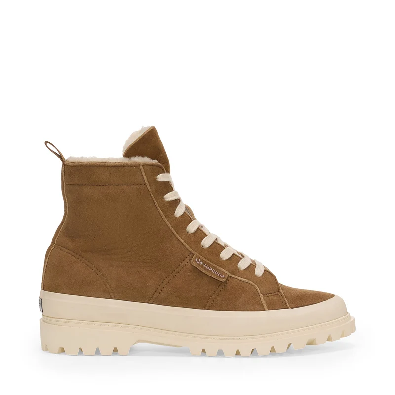 2341 ALPINA SHEARLING - Ankle Boots - Mid Cut - Unisex - Brown Curcuma-FOff White