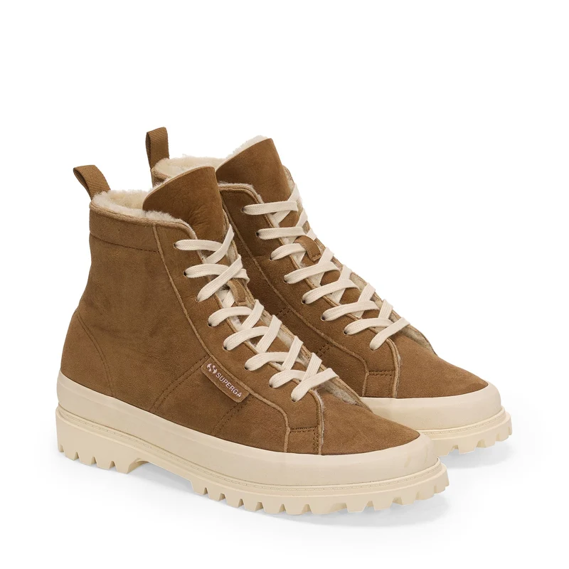 2341 ALPINA SHEARLING - Ankle Boots - Mid Cut - Unisex - Brown Curcuma-FOff White