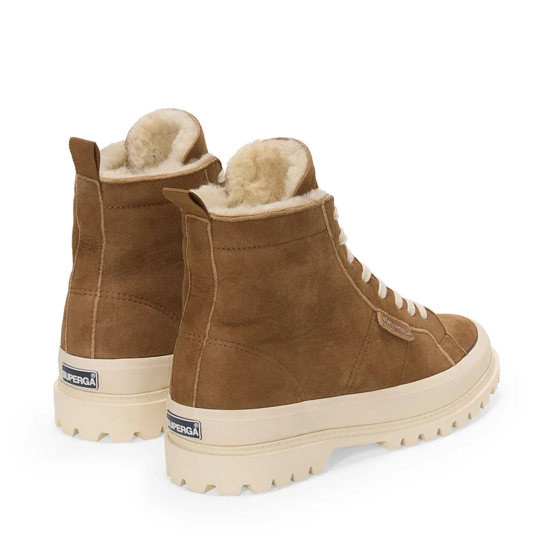 2341 ALPINA SHEARLING - Ankle Boots - Mid Cut - Unisex - Brown Curcuma-FOff White