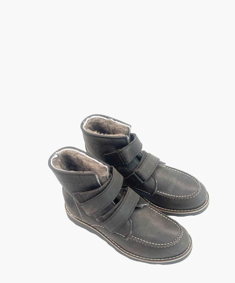 Vewrdecchia Klett Stiefel Lammfell gefütter braun