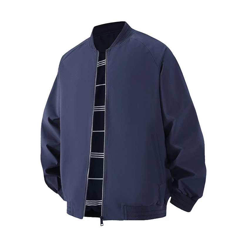 Herren Leichte Windbreaker-Bomberjacke mit Raglanärmeln, elastischen Bündchen und Zwei-Wege-Reißverschluss Nord Taschen