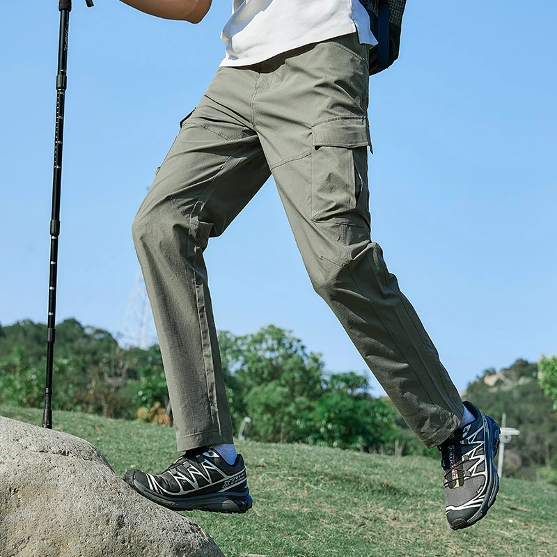Herren Leichte Trekking-Cargohose mit Stretch-Anteil, vorgeformten Knien und Mehrfachtaschen Nord Taschen