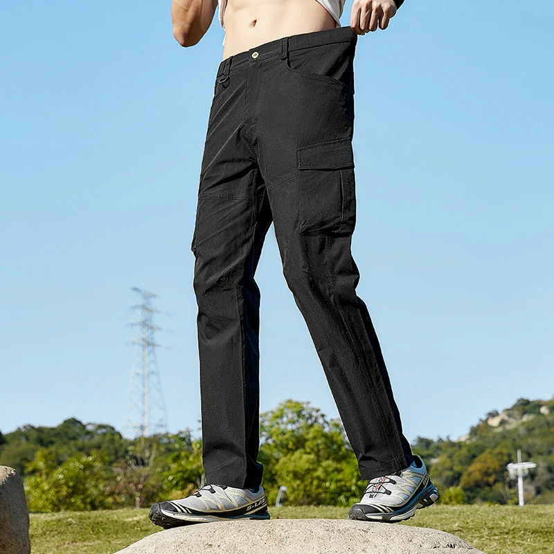 Herren Leichte Trekking-Cargohose mit Stretch-Anteil, vorgeformten Knien und Mehrfachtaschen Nord Taschen
