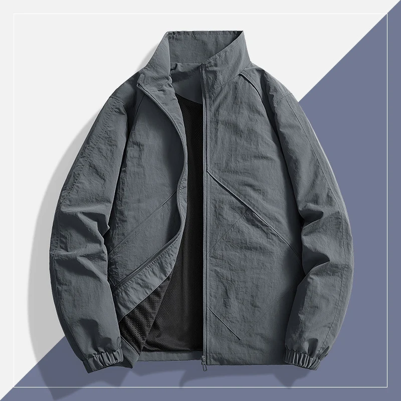 Herren Leichte technische Windjacke mit Mesh-Innenfutter, Stehkragen und elastischen Bündchen Nord Taschen