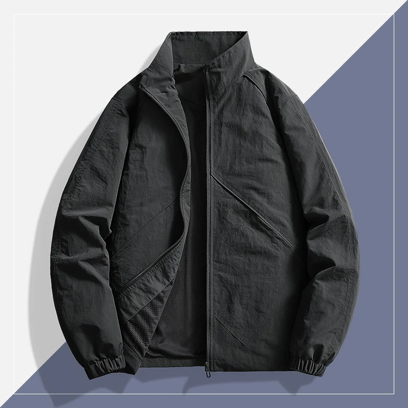 Herren Leichte technische Windjacke mit Mesh-Innenfutter, Stehkragen und elastischen Bündchen Nord Taschen
