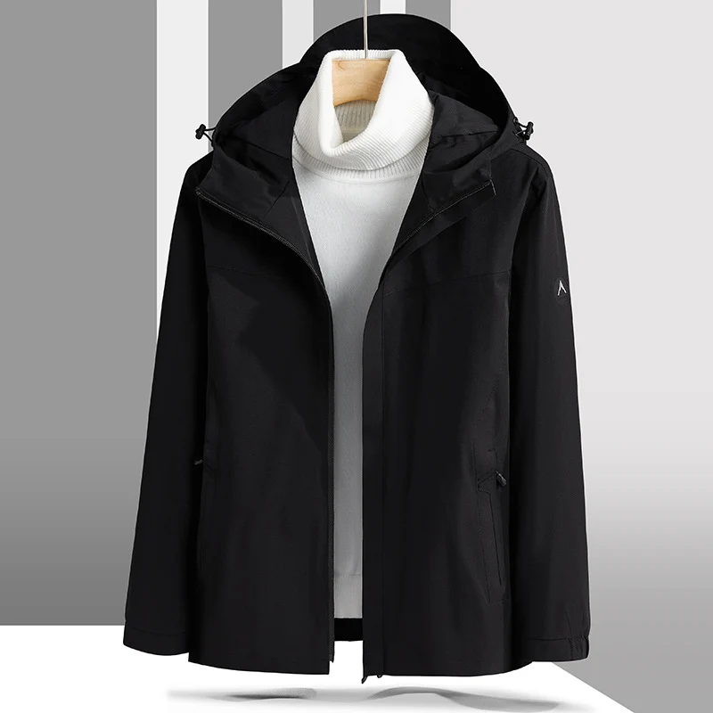 Herren Leichte technische Softshelljacke mit verstellbarer Kapuze und minimalistischer Sportpassform Nord Taschen