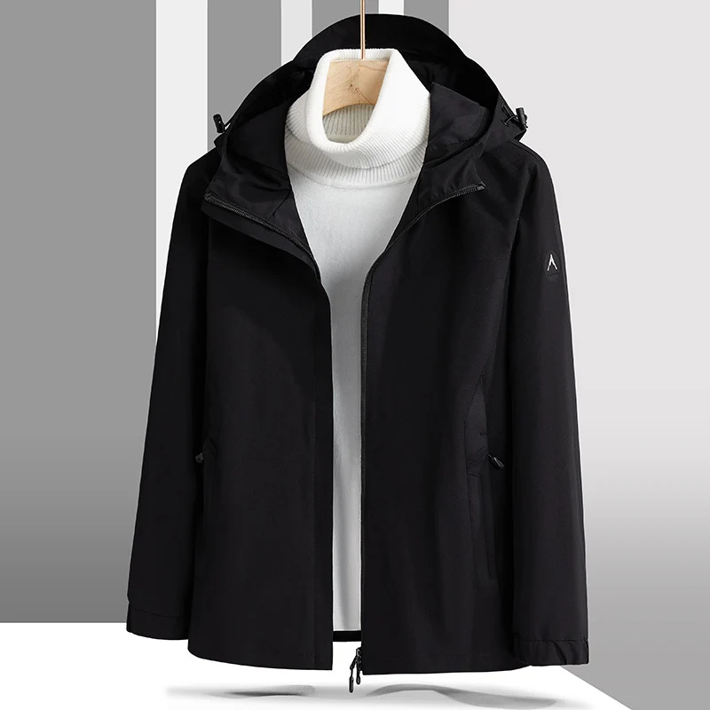 Herren Leichte technische Softshelljacke mit verstellbarer Kapuze und minimalistischer Sportpassform Nord Taschen