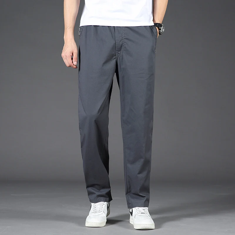 Herren Leichte Relaxed-Fit Chinohose mit elastischem Bund & geradem Bein Nord Taschen
