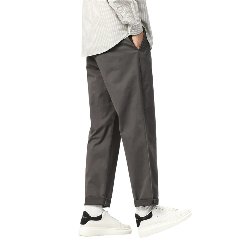 Herren Leichte Baumwoll-Mix-Hose mit elastischem Kordelbund und geradem Bein Nord Taschen