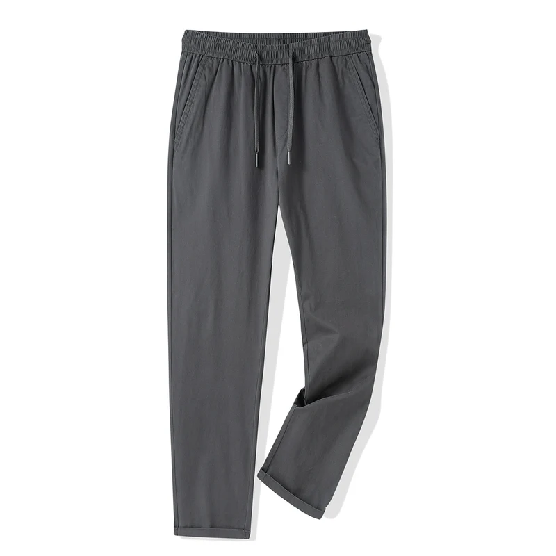 Herren Leichte Baumwoll-Mix-Hose mit elastischem Kordelbund und geradem Bein Nord Taschen