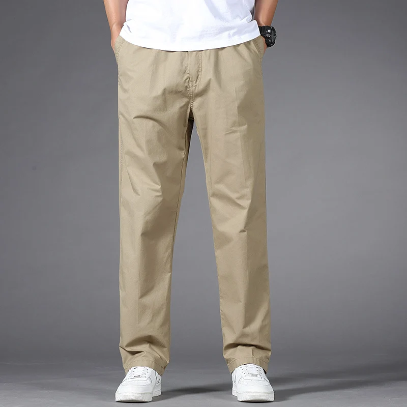 Herren Legere Relaxed-Fit Chinohose aus Baumwollmix mit elastischem Bund Nord Taschen