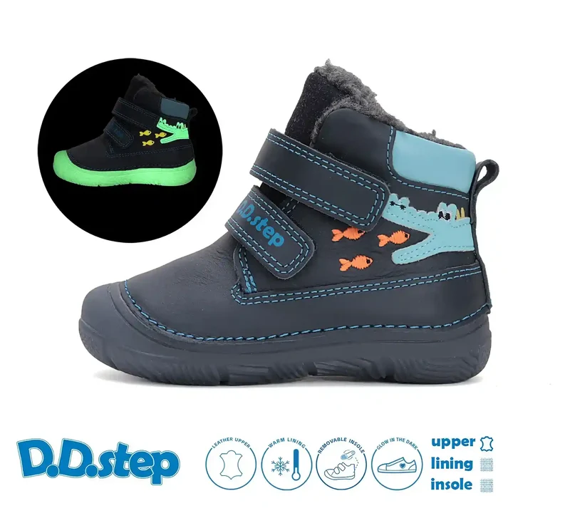 D.D.step Jungen Winterstiefel Königsblau W082-52462A