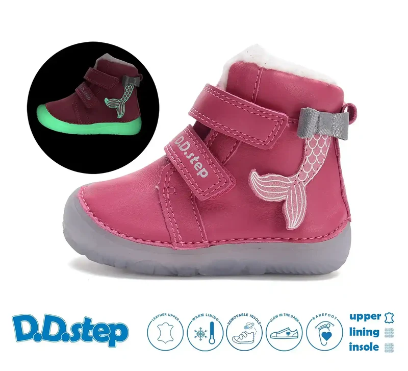 D.D.step Mädchen Winterstiefel Dunkelrosa W073-52684B