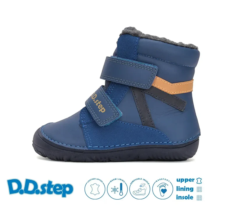 D.D.step Jungen Winterstiefel Bermudablau W073-52306B