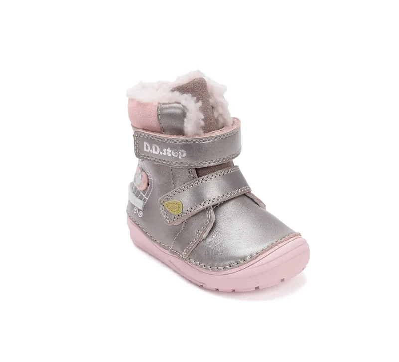 D.D.step Mädchen Winterstiefel Silberbeige W071-52381A