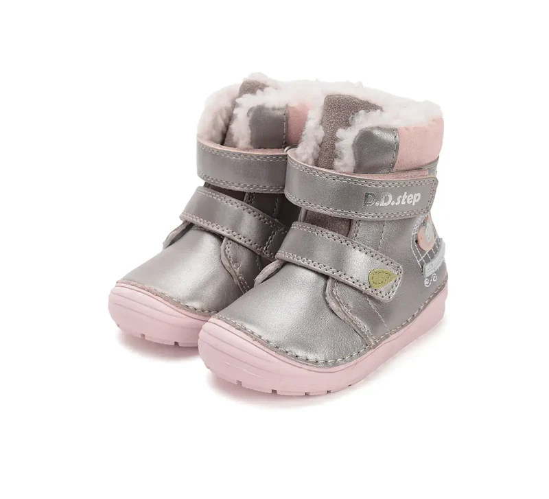 D.D.step Mädchen Winterstiefel Silberbeige W071-52381A