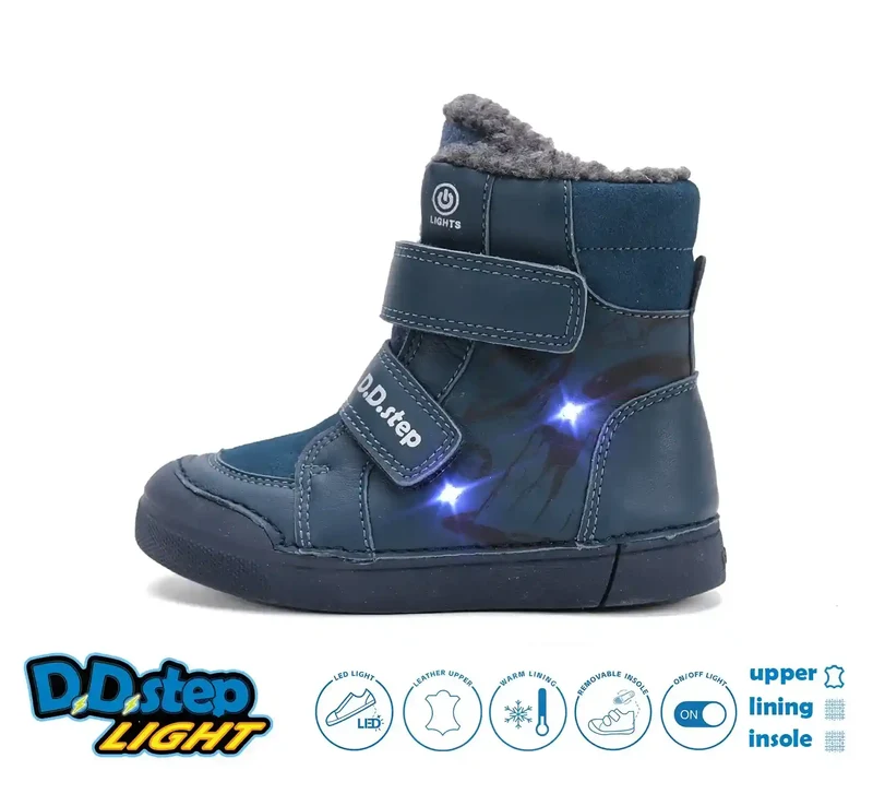 D.D.step Jungen Winterstiefel Königsblau W068-52998A