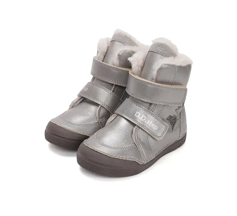 D.D.step Mädchen Winterstiefel Silberbeige W068-52320A