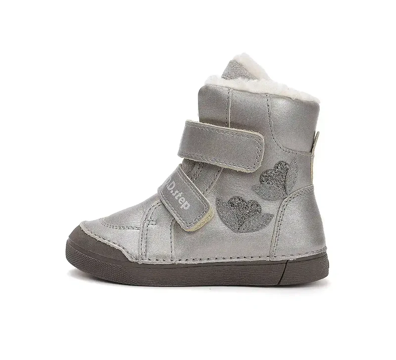 D.D.step Mädchen Winterstiefel Silberbeige W068-52320A