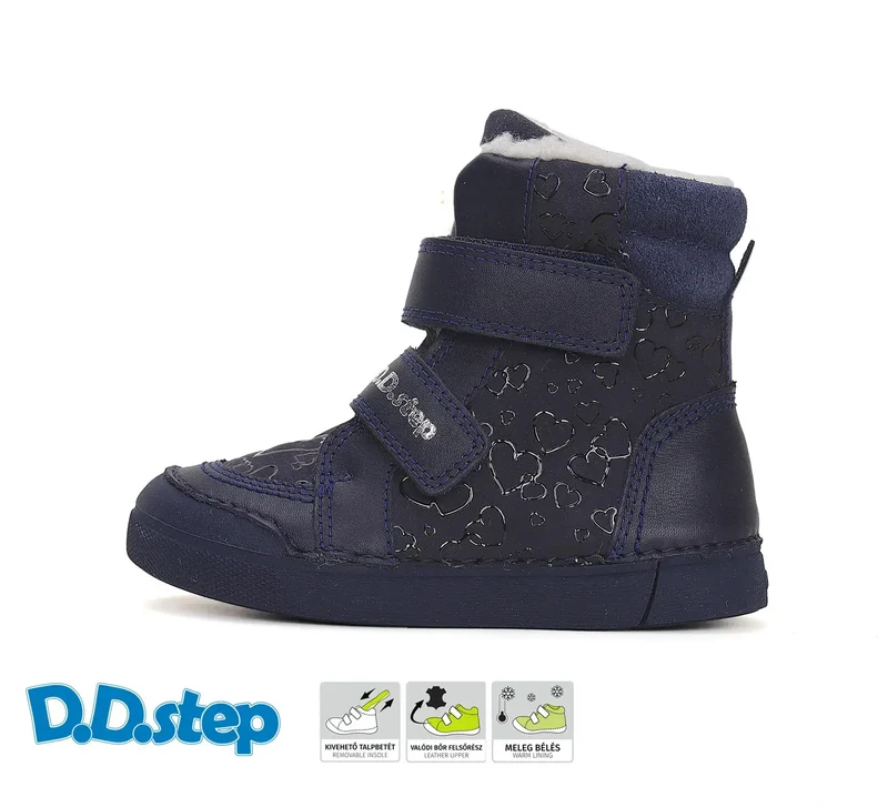 D.D.step Mädchen Winterstiefel Königsblau W068-42589A