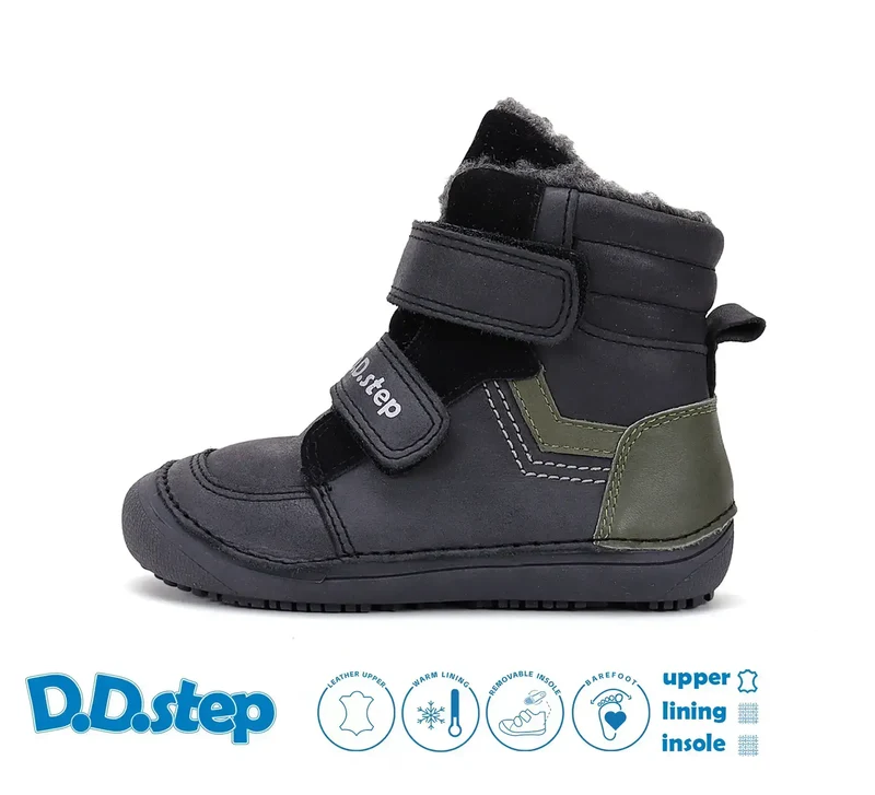 D.D.step Jungen Winterstiefel Schwarz W063-52804B