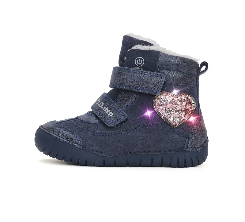 D.D.step Mädchen Winterstiefel LED Königsblau W050-42707E