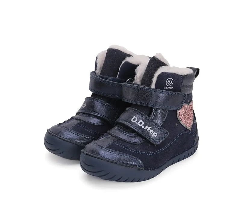 D.D.step Mädchen Winterstiefel LED Königsblau W050-42707E