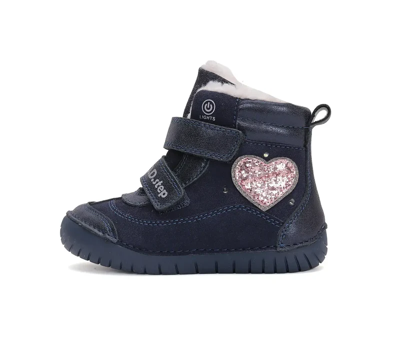 D.D.step Mädchen Winterstiefel LED Königsblau W050-42707E