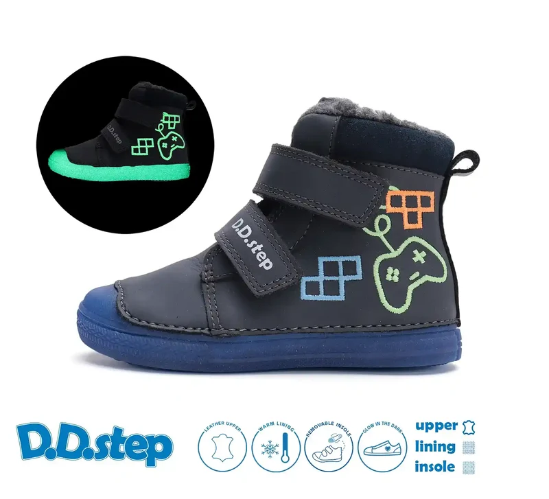 D.D.step Jungen Winterstiefel Königsblau W049-52250B