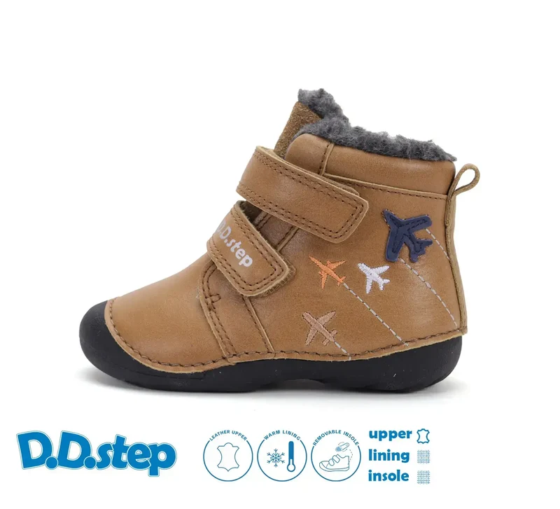 D.D.step Jungen Winterstiefel Schokobraun W015-52347B