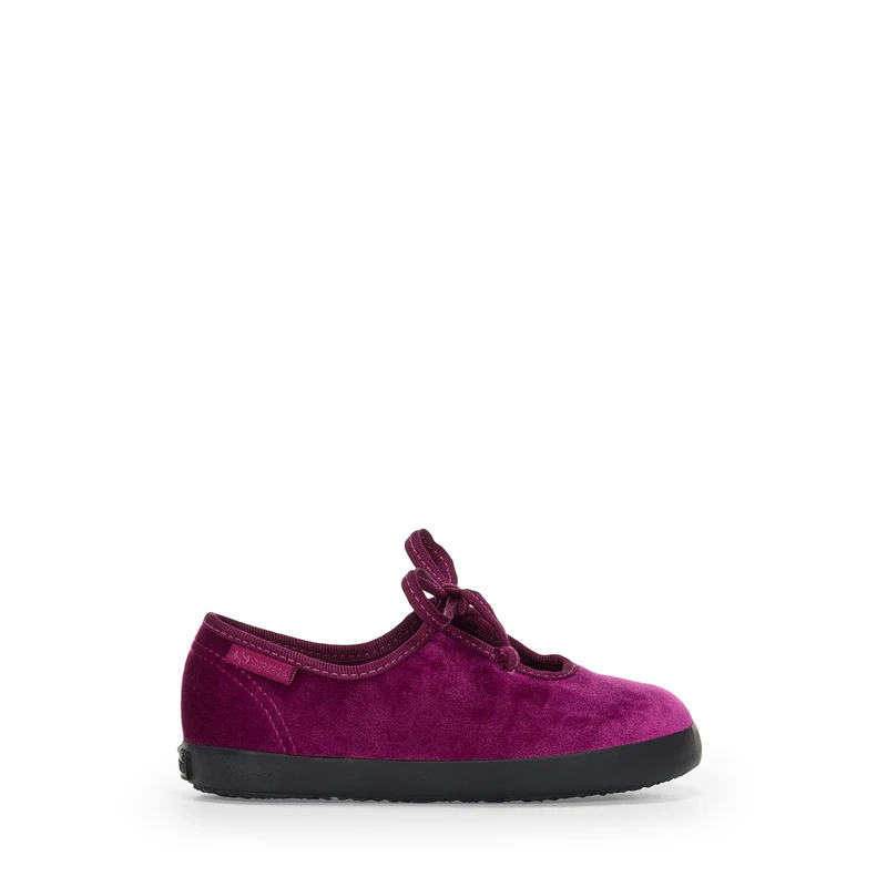 2442 KIDS VELVET BALLERINA LACE - Ballerine - Ballerina - Girl - Fucsia-FBlack
