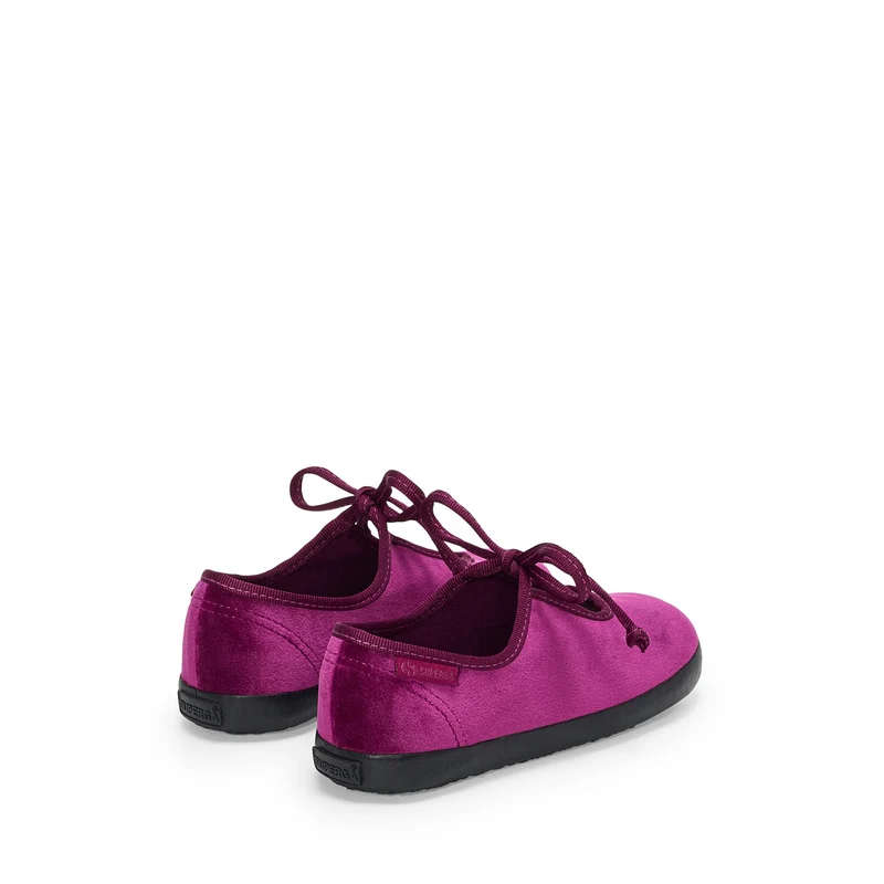 2442 KIDS VELVET BALLERINA LACE - Ballerine - Ballerina - Girl - Fucsia-FBlack