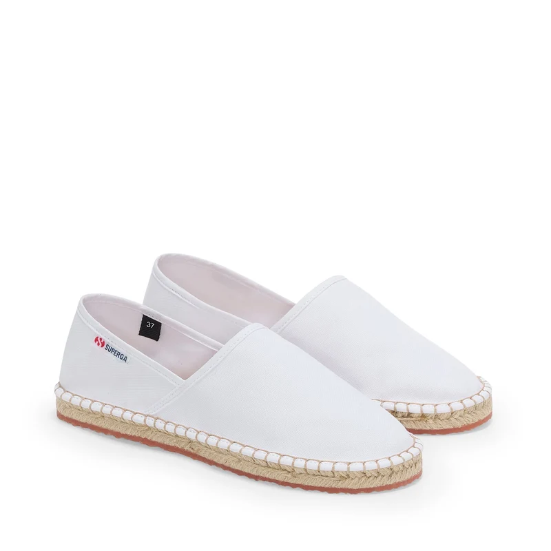 3009 CANVAS ESPADRILLA - Espadrilles - Low Heel - Unisex - White-Natural