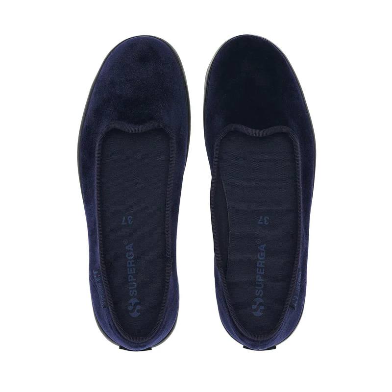 2441 VELVET BALLERINA - Ballerine - Ballerina - Woman - Navy-FBlack