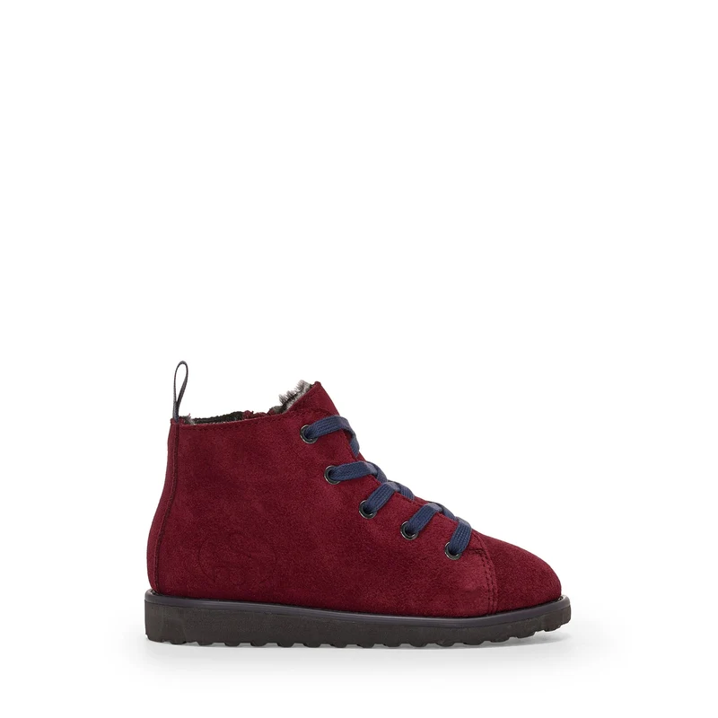 3008 KIDS LACE-UP BOOT SUEDE - Ankle Boots - Laced - Kid unisex - Red Cabernet-Navy