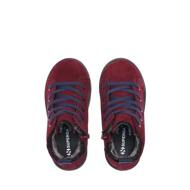 3008 KIDS LACE-UP BOOT SUEDE - Ankle Boots - Laced - Kid unisex - Red Cabernet-Navy