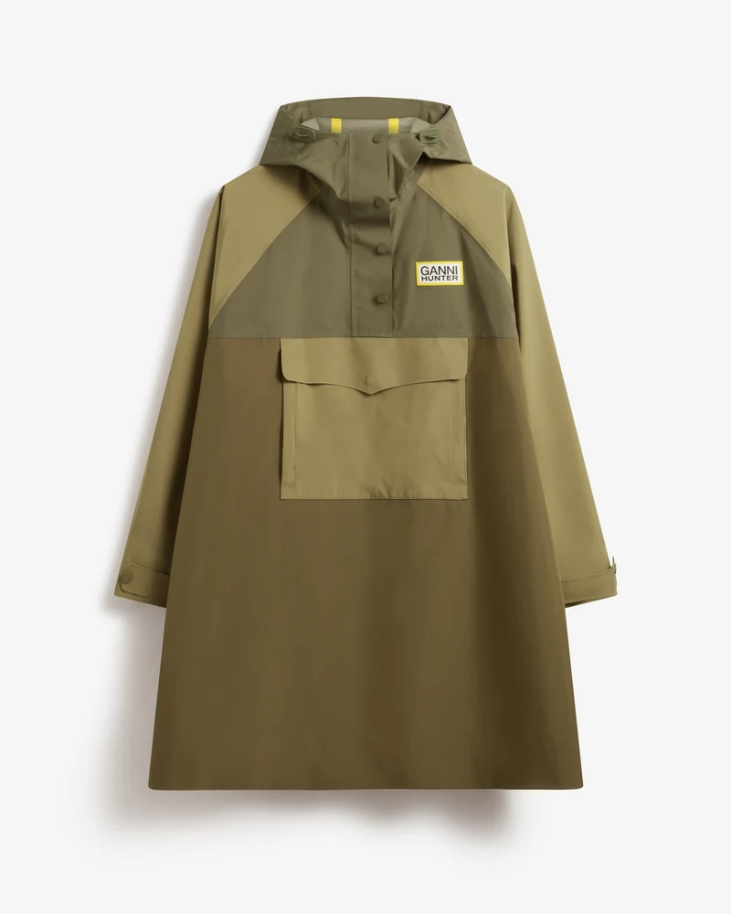 Regenponcho Ganni X Hunter Grün (Unisex)