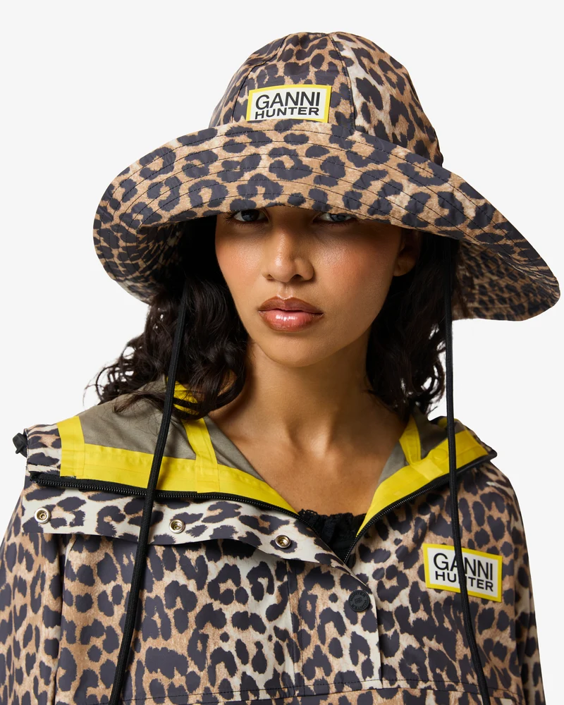 Wasserdichter Sonnenhut Ganni X Hunter Leopard (Unisex)