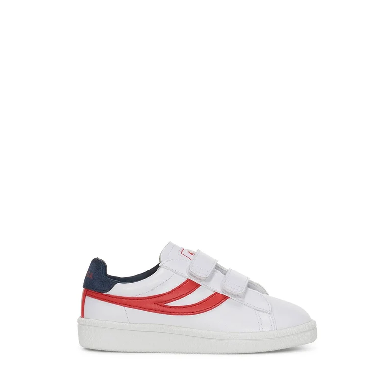 4832 KIDS STRAPS MATCH - Sneakers - Low Cut - Kid unisex - White-Red-Blue Navy