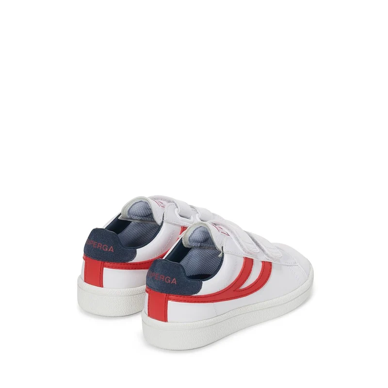 4832 KIDS STRAPS MATCH - Sneakers - Low Cut - Kid unisex - White-Red-Blue Navy