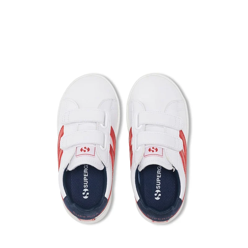 4832 KIDS STRAPS MATCH - Sneakers - Low Cut - Kid unisex - White-Red-Blue Navy