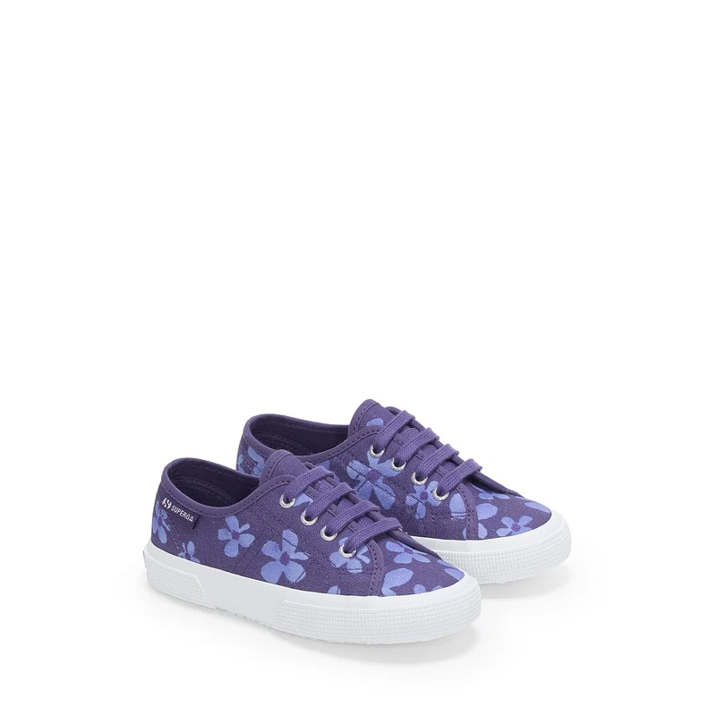 3750 KIDS FLOWER PRINT LEGGERA - Le Superga - Sneaker - Girl - Navy-Purple Wisteria