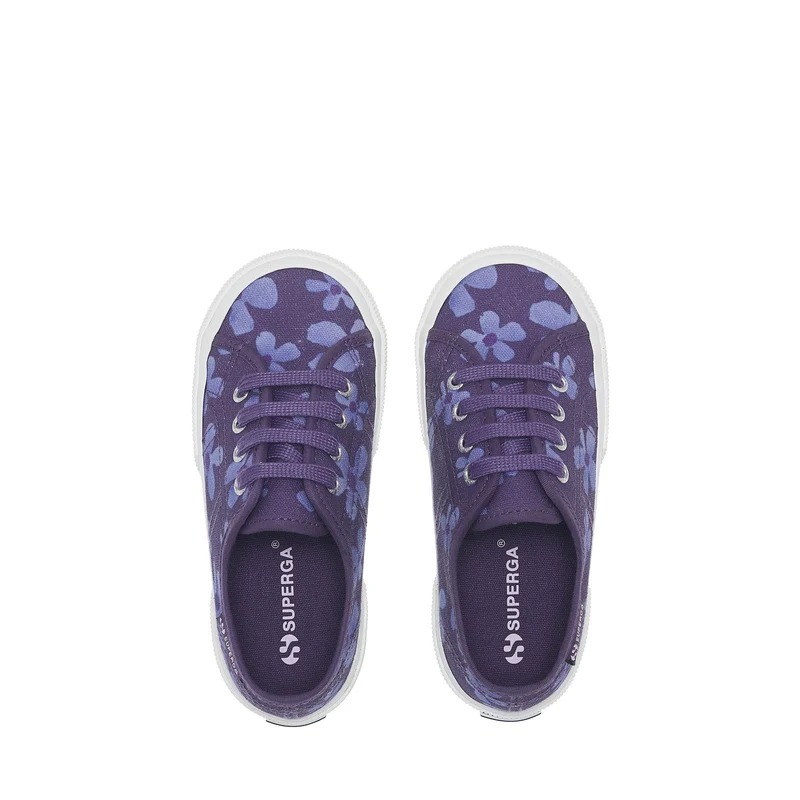 3750 KIDS FLOWER PRINT LEGGERA - Le Superga - Sneaker - Girl - Navy-Purple Wisteria
