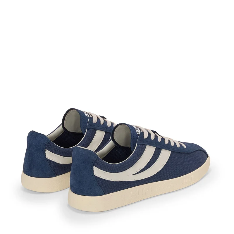 1960 CAPRI COTTON HAIRYSUEDE - Sneakers - Low Cut - Unisex - Navy-White Avorio-Off Yellow
