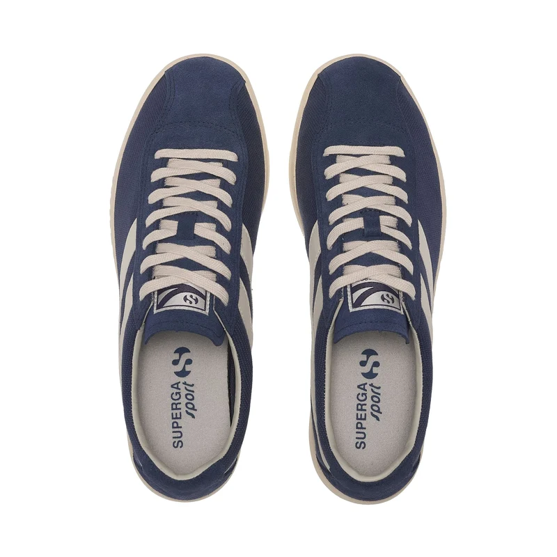 1960 CAPRI COTTON HAIRYSUEDE - Sneakers - Low Cut - Unisex - Navy-White Avorio-Off Yellow
