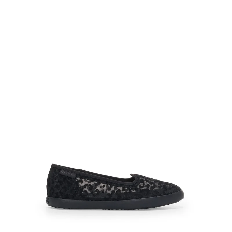 2441 BALLERINA NET LEOPARD - Ballerine - Ballerina - Woman - Black-Black