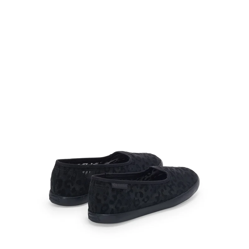 2441 BALLERINA NET LEOPARD - Ballerine - Ballerina - Woman - Black-Black
