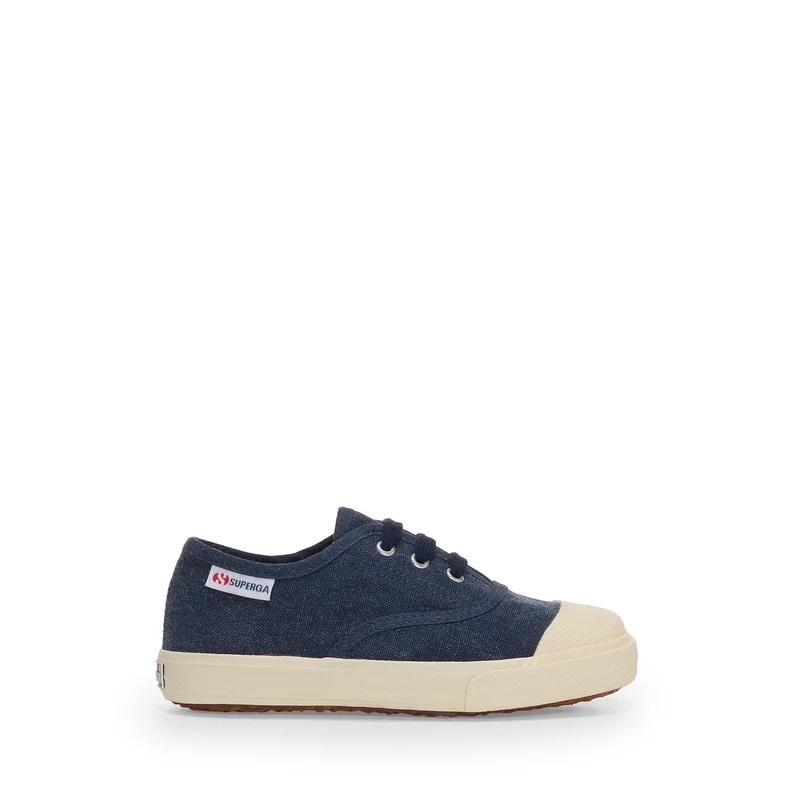 2118 KIDS COTTON STONE WASH - Sneakers - Low Cut - Kid unisex - Blue Navy-F Off White