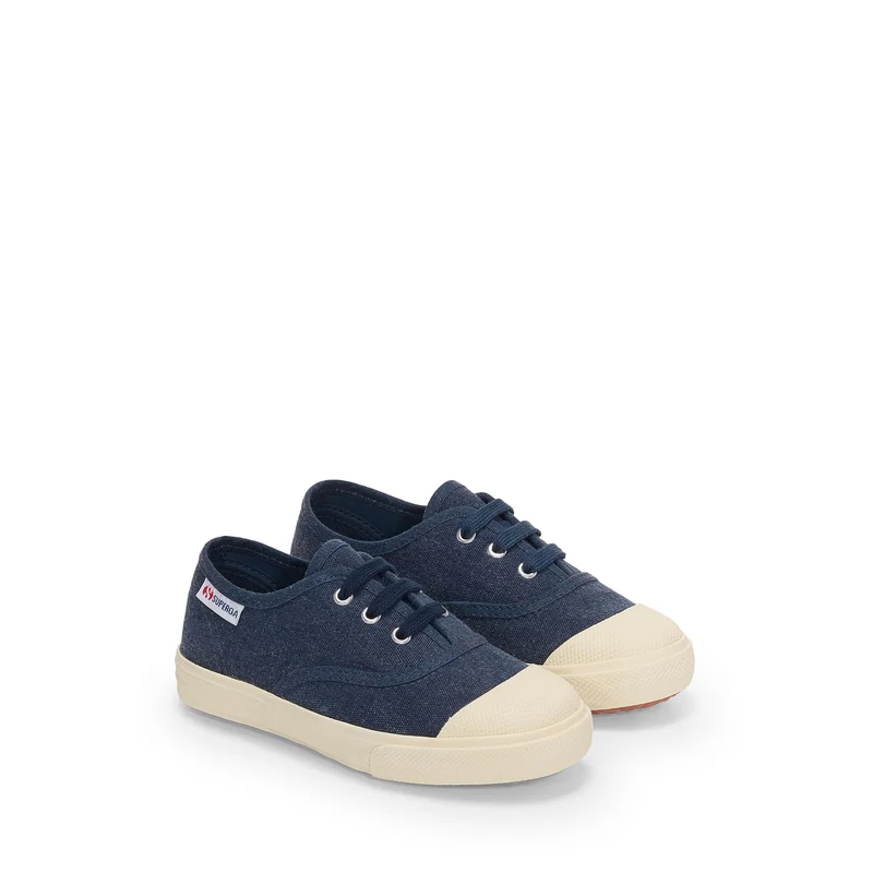 2118 KIDS COTTON STONE WASH - Sneakers - Low Cut - Kid unisex - Blue Navy-F Off White