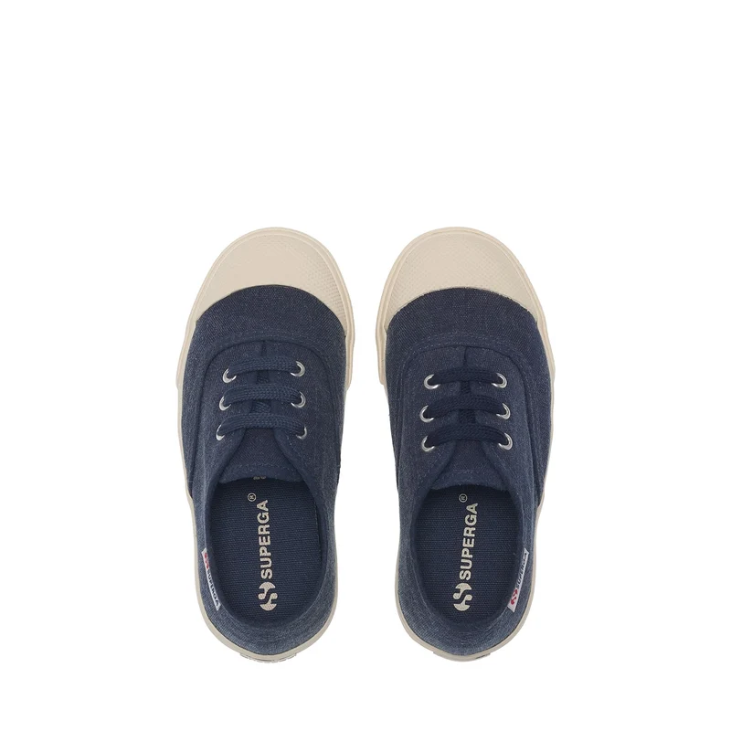 2118 KIDS COTTON STONE WASH - Sneakers - Low Cut - Kid unisex - Blue Navy-F Off White